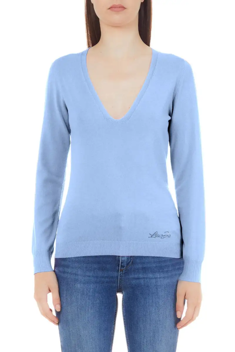 Maglia Donna in viscosa con scollo a V