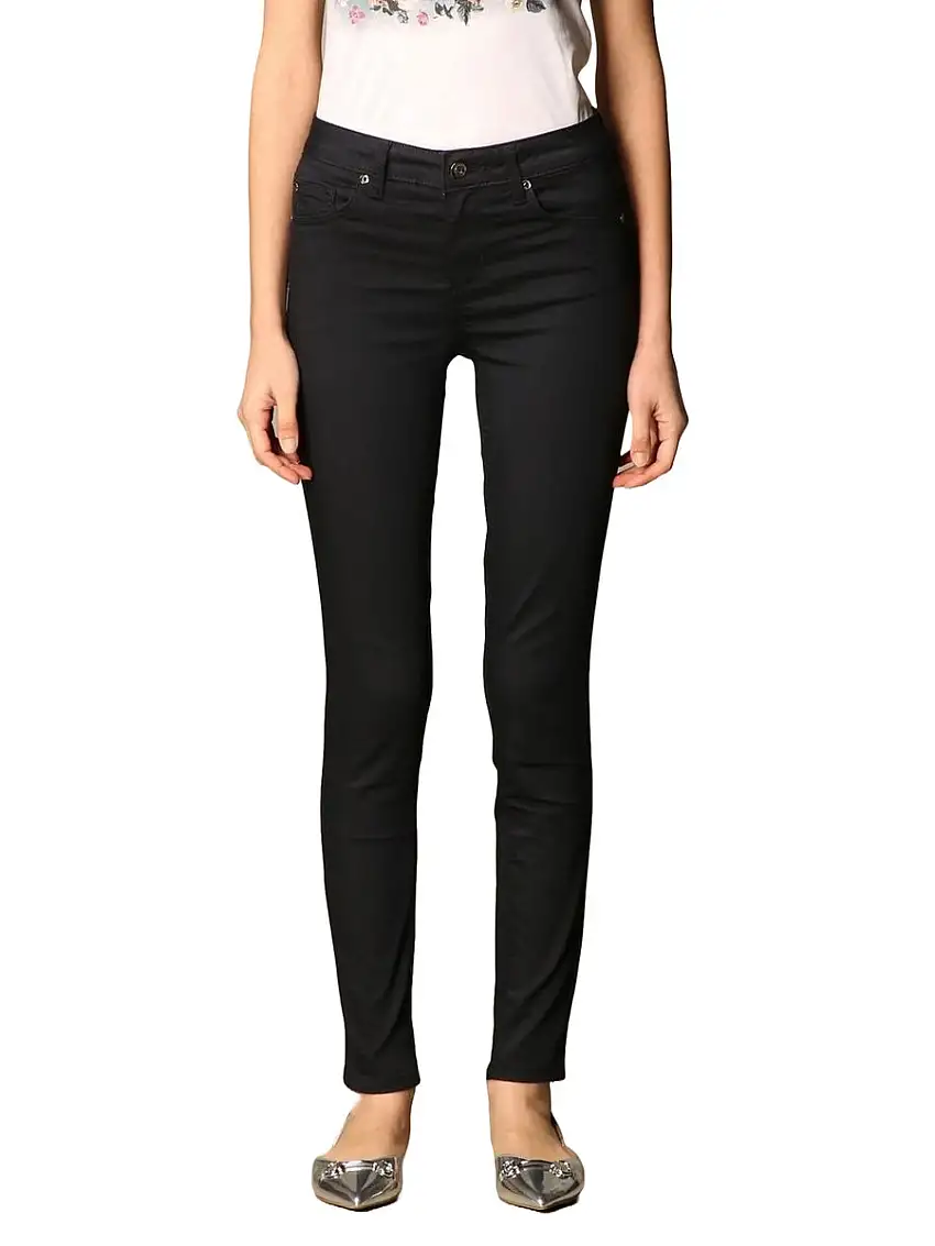 Pantalone cinque tasche Donna slim a vita alta