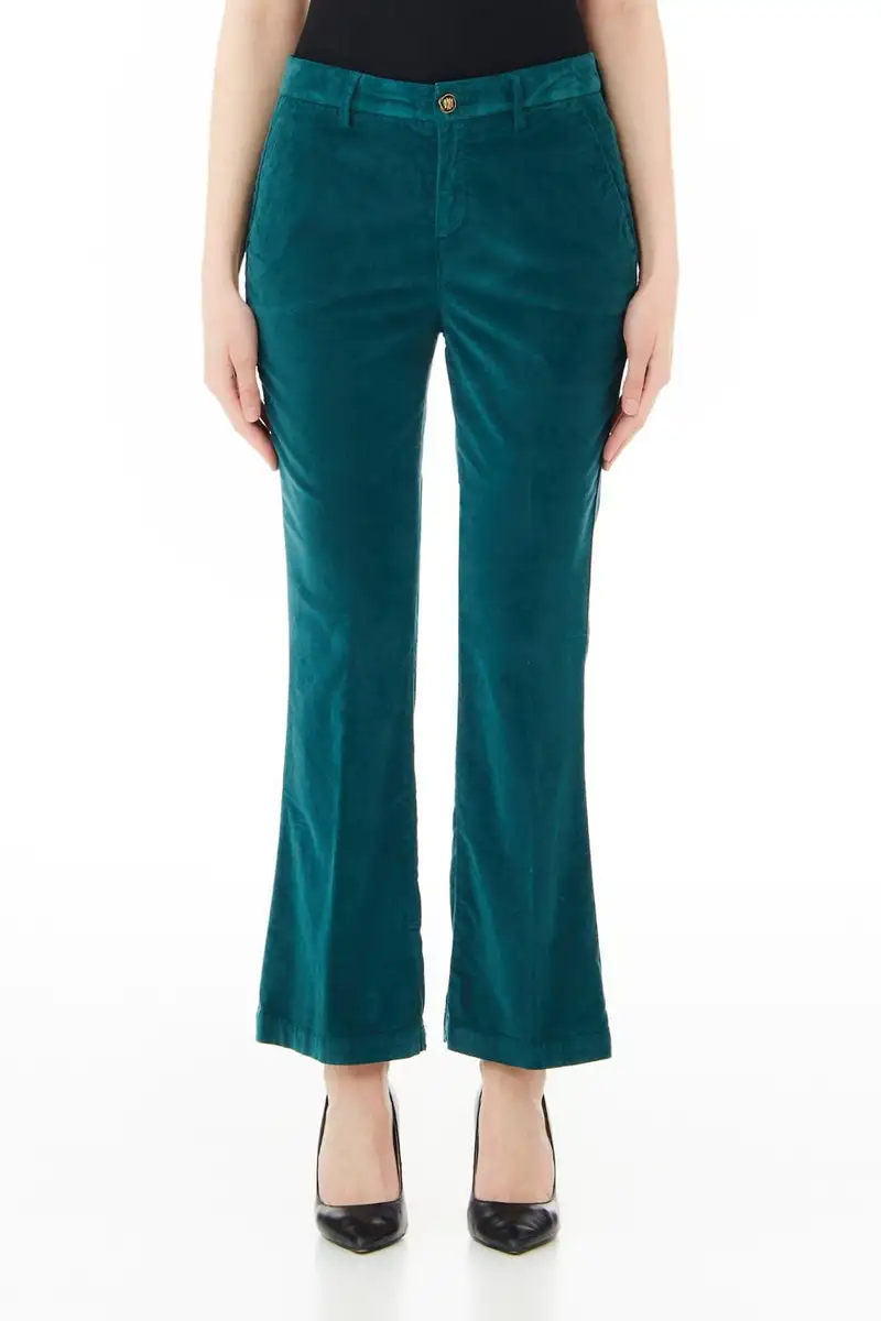 Pantalone Donna in velluto trombetta