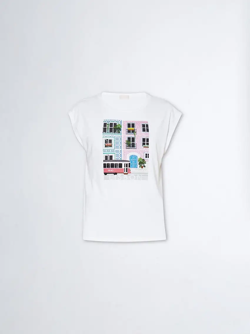 T-shirt Donna con stampa di città
