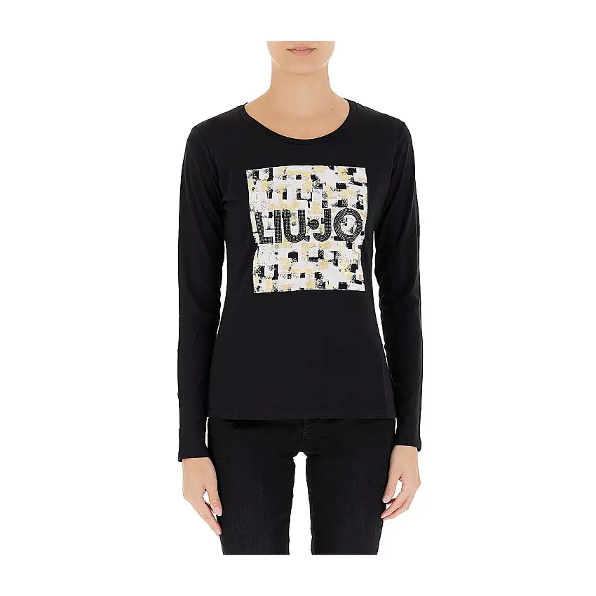 T-shirt Donna in cotone a maniche lunghe