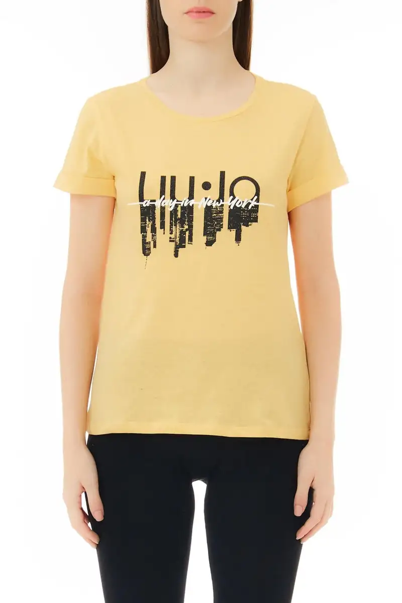 T-shirt Donna manica corta glitter