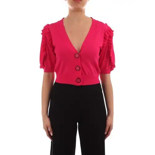 Cardigan Donna con rouches in tono