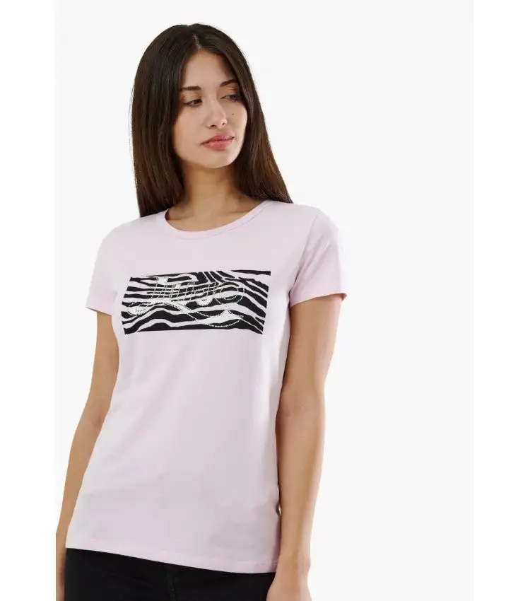 T-shirt Donna con stampa zebrata