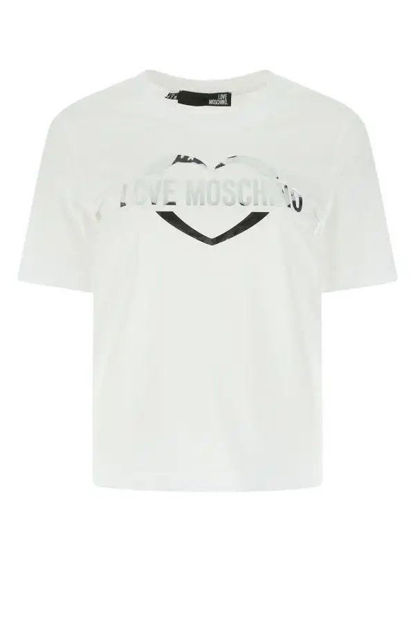 T-shirt Donna con scritta argento