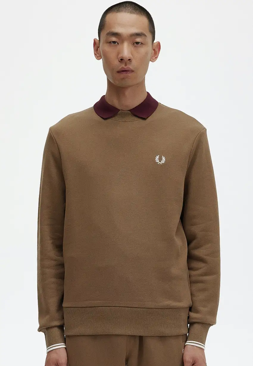 Fred Perry - Crew Neck Shaded Stone - Felpa