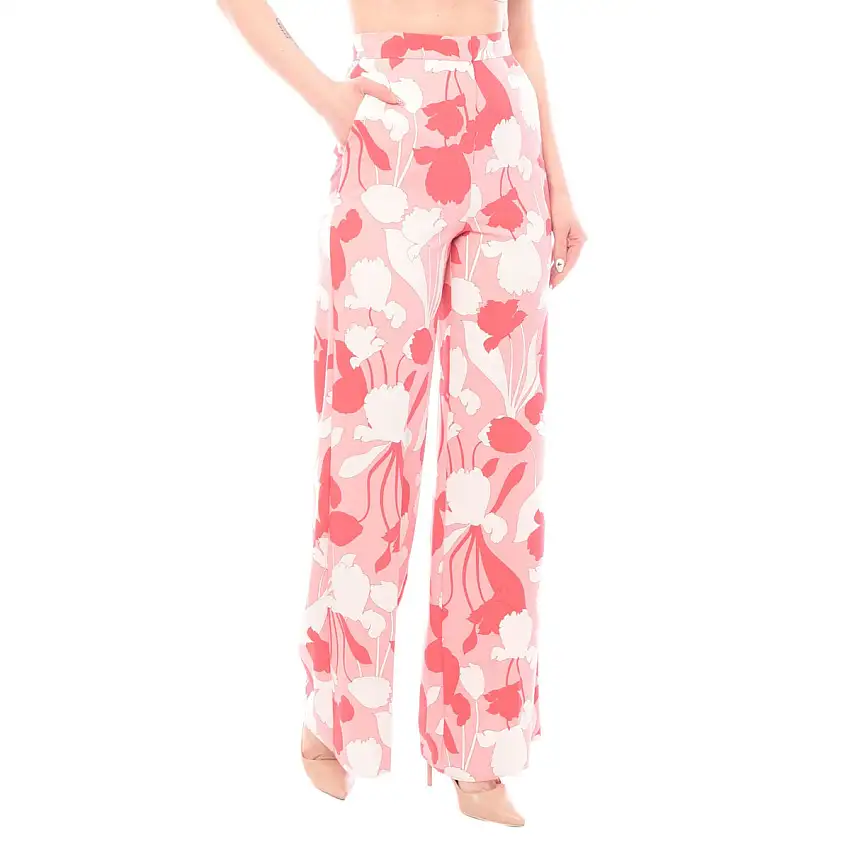 Pantalone Donna a palazzo con fantasia