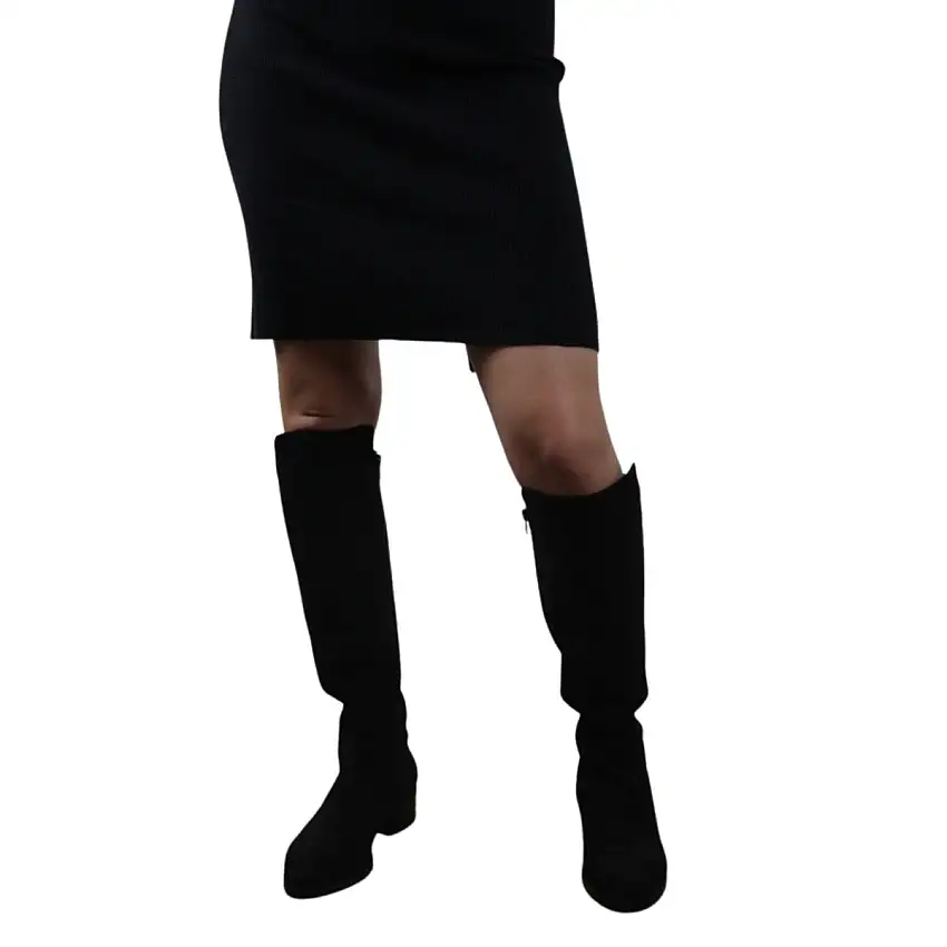 Stivale donna alto scamosciato