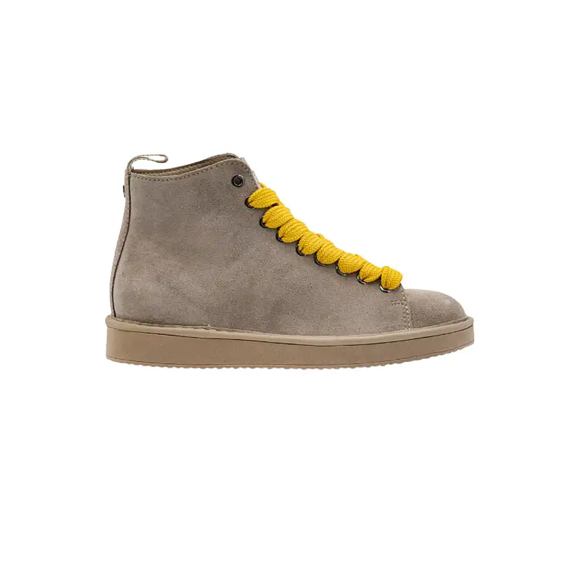 Stivaletto Donna in Suede con lacci in contrasto
