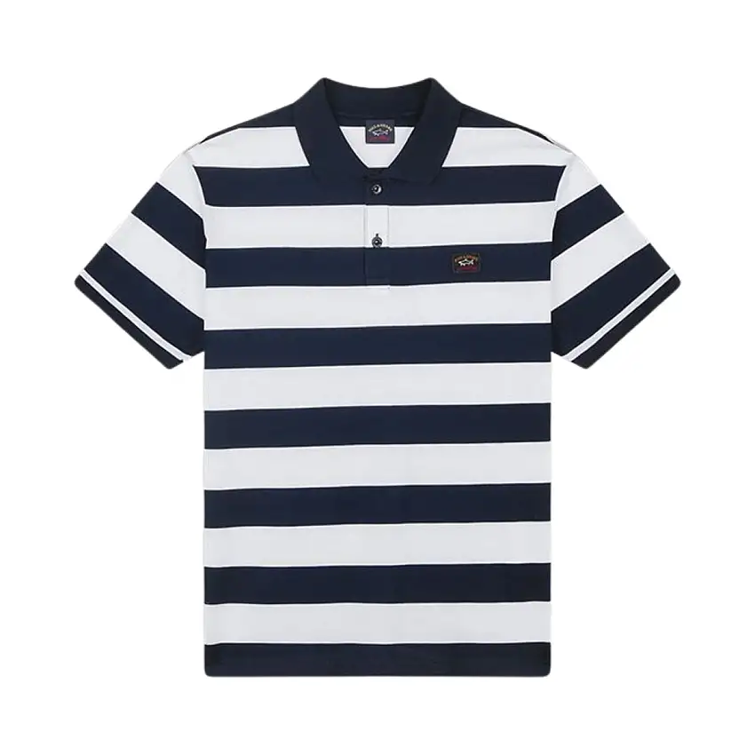 Polo Uomo Iconica a righe con badge