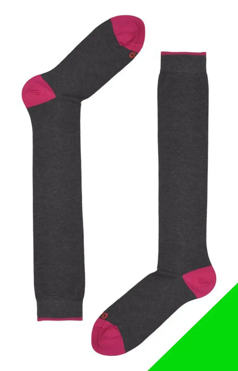 Calze Uomo con bordo e punta a contrasto