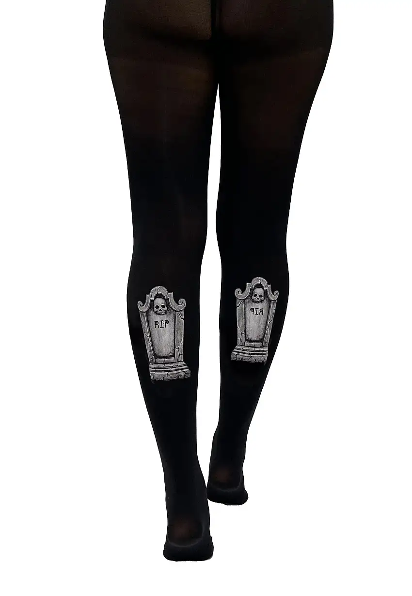 Pamela Mann - Rip Tombstone Transfer Black - Collant