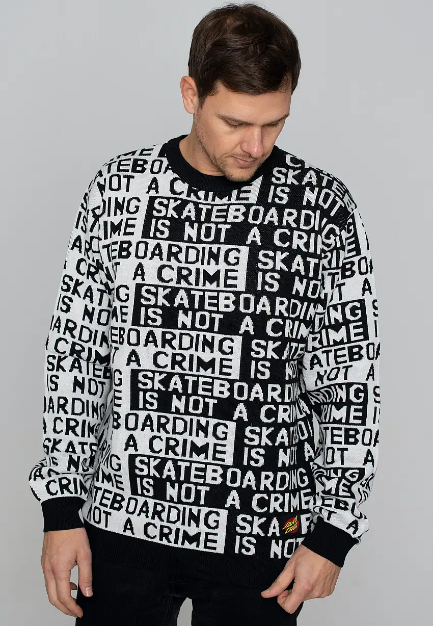 Santa Cruz - Not A Crime Black/White - Pullover