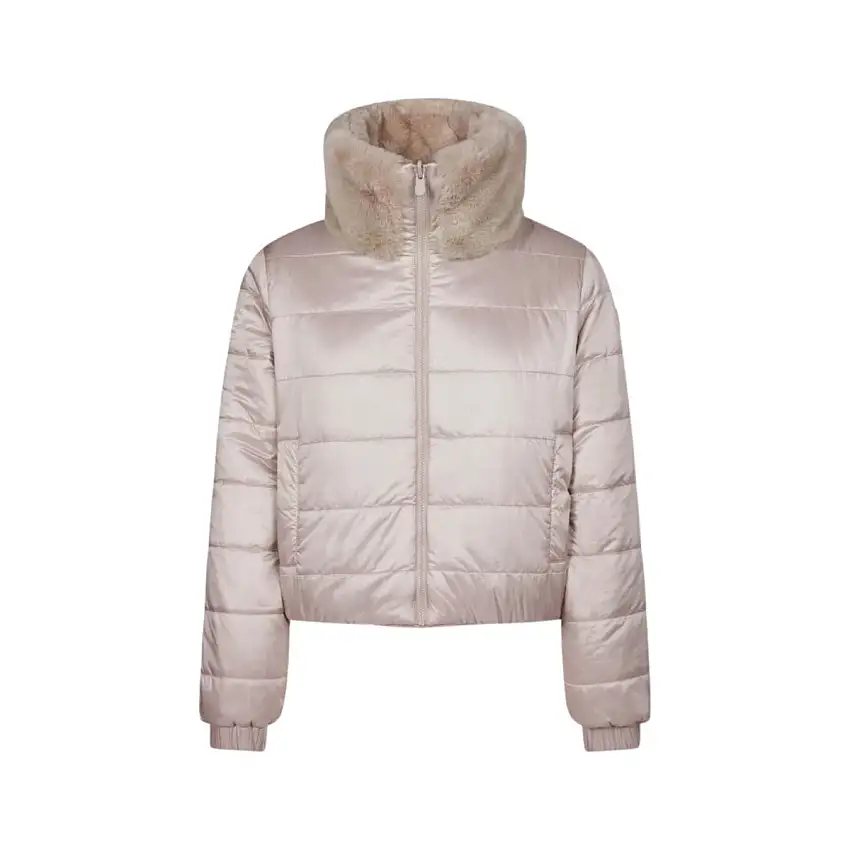 Piumino corto Donna Jeon imbottito reversibile ecopelliccia