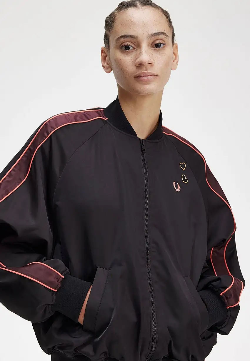 Fred Perry x Amy Winehouse - Printed Lining Bomber Black - Giacca