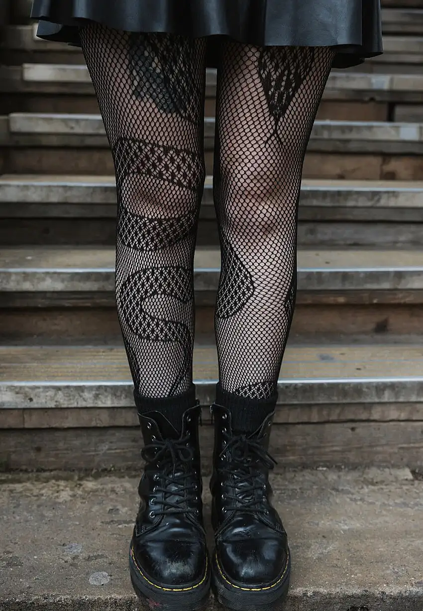 Pamela Mann - Snake Net Black - Collant