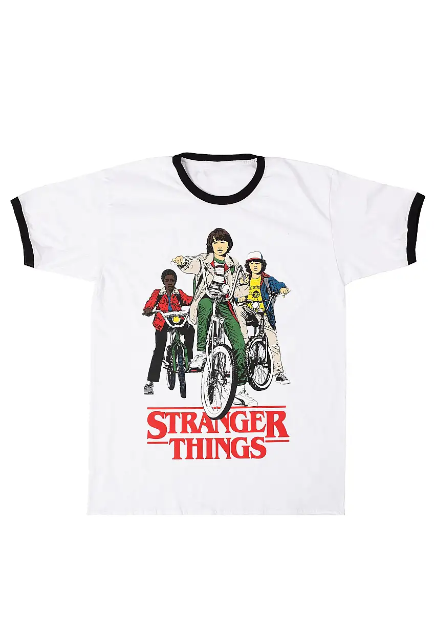Stranger Things - Bikes Ringer White - T-Shirt