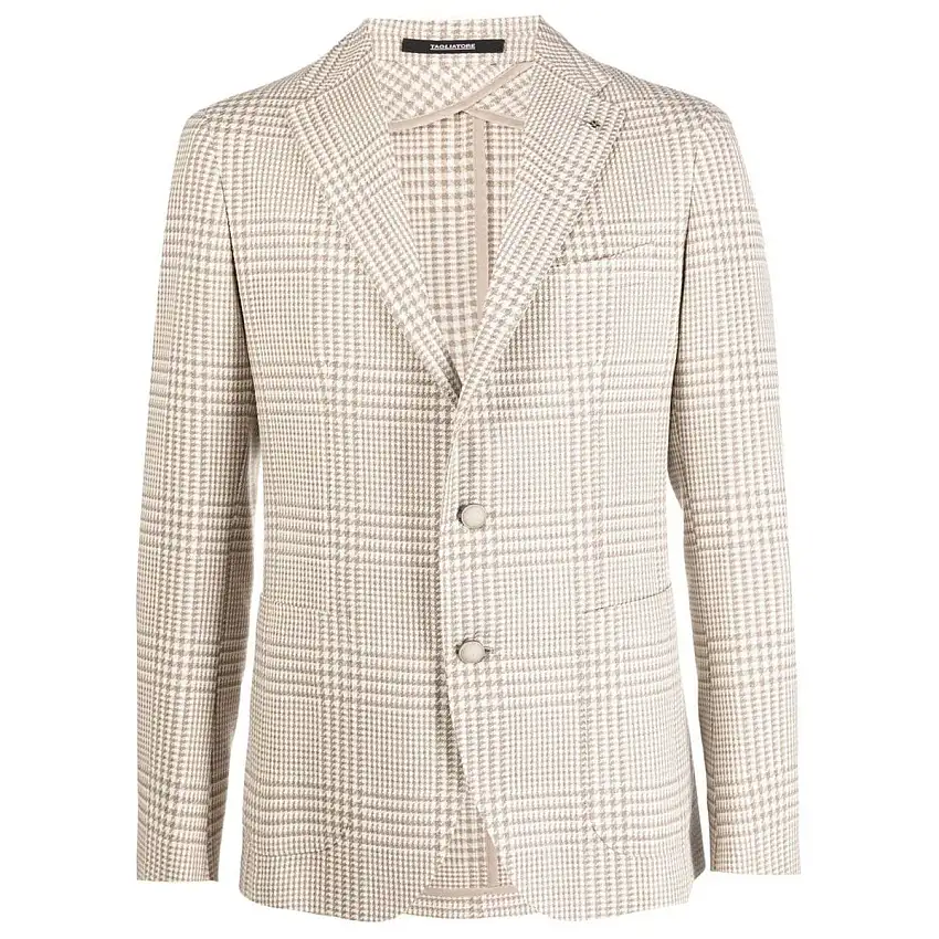 Giacca Uomo monopetto con motivo tartan
