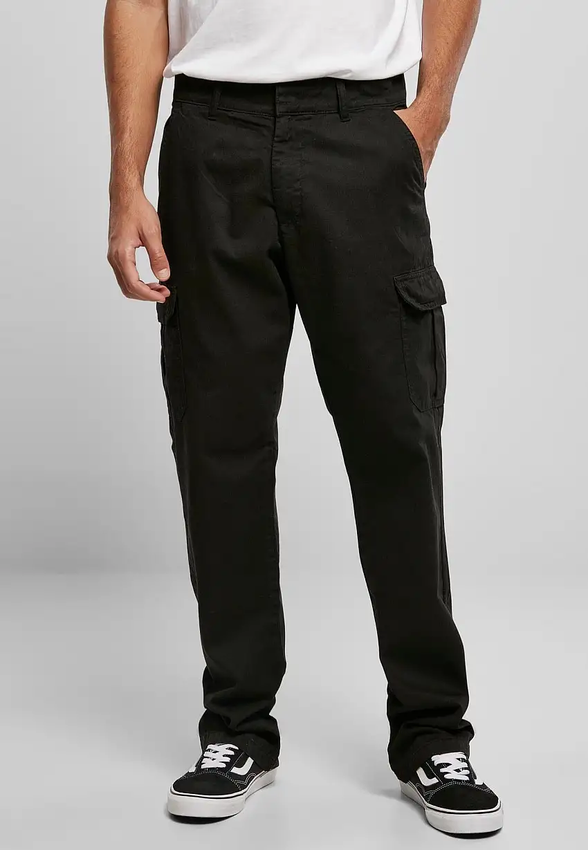 Urban Classics - Straight Leg Cargo Black - Pantaloni