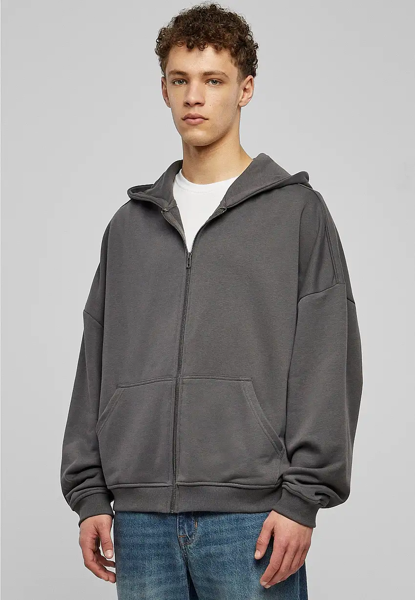 Urban Classics - Organic 90's Zip Darkshadow - Felpa con zip