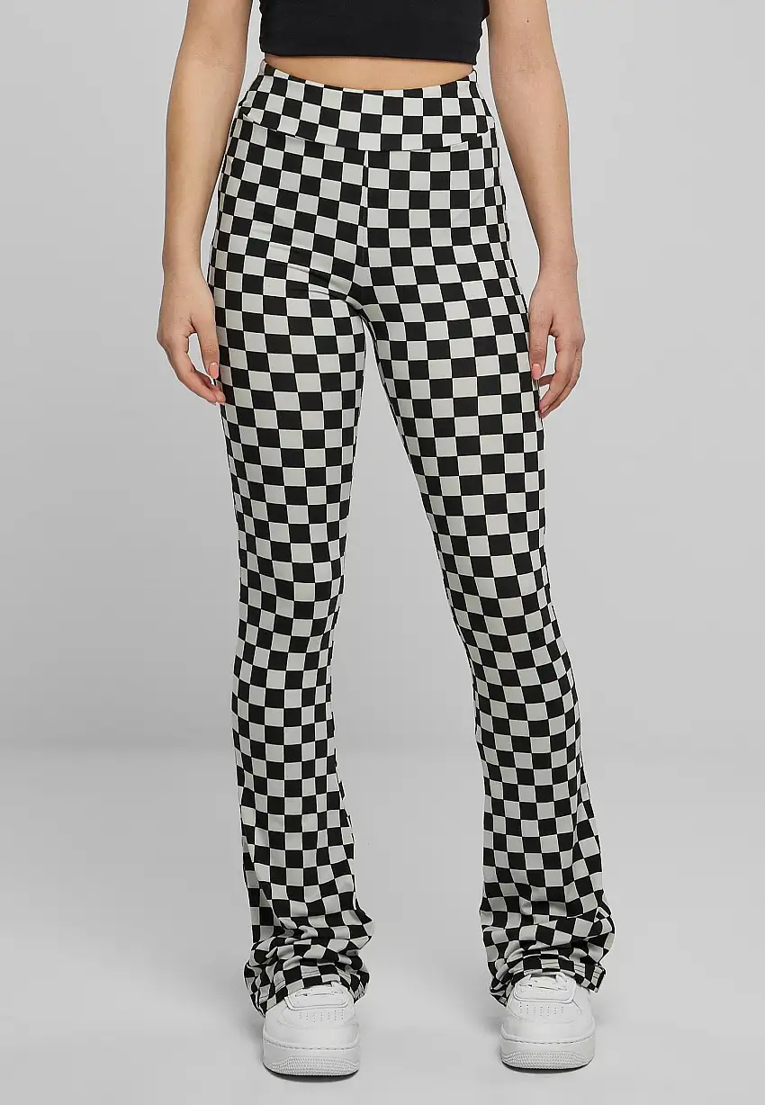 Urban Classics - Checked Boot Cut Black/Lightasphalt - Leggings