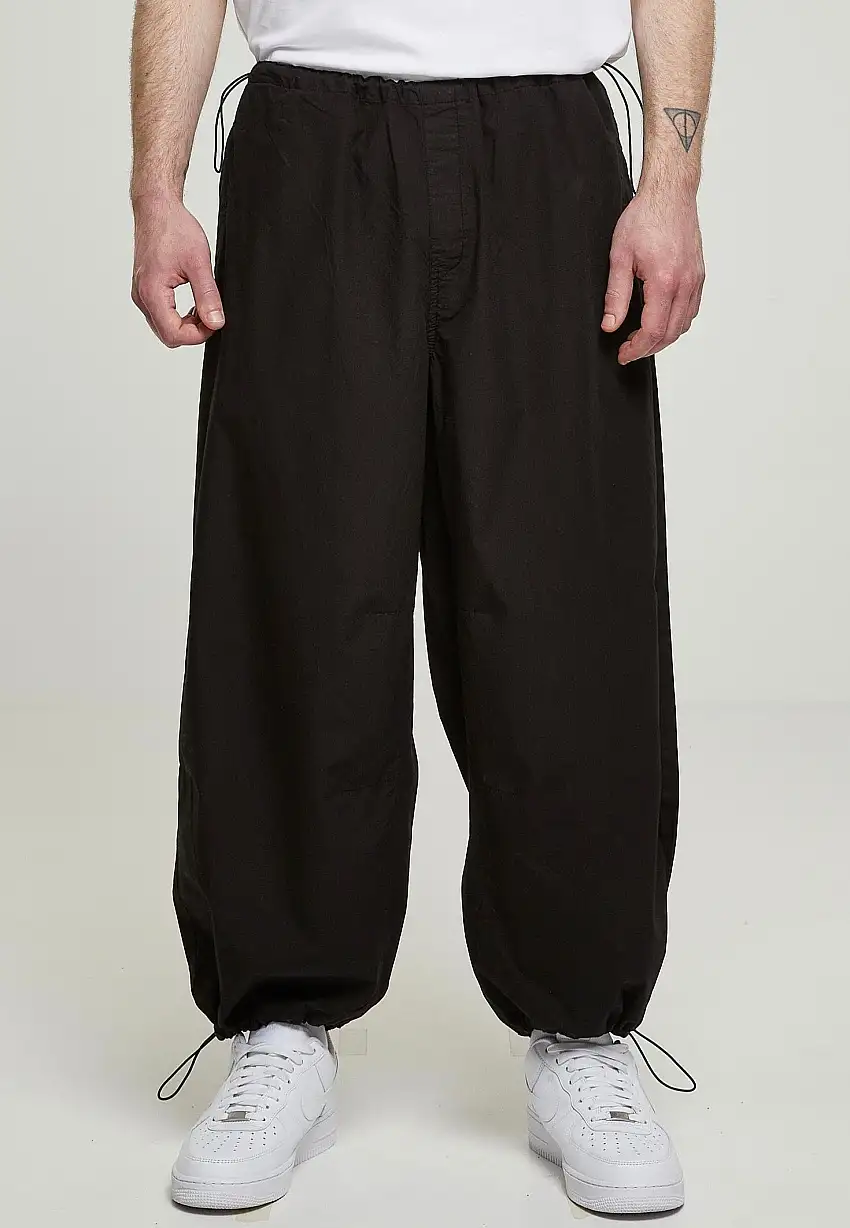 Urban Classics - Popline Parachute Black - Pantaloni