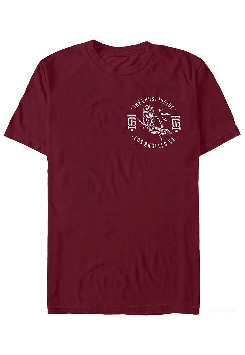 The Ghost Inside - Skeleton Hand Maroon - T-Shirt