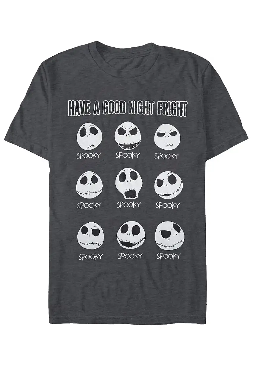The Nightmare Before Christmas - Have A Good Night Fright Dark Heather - T-Shirt