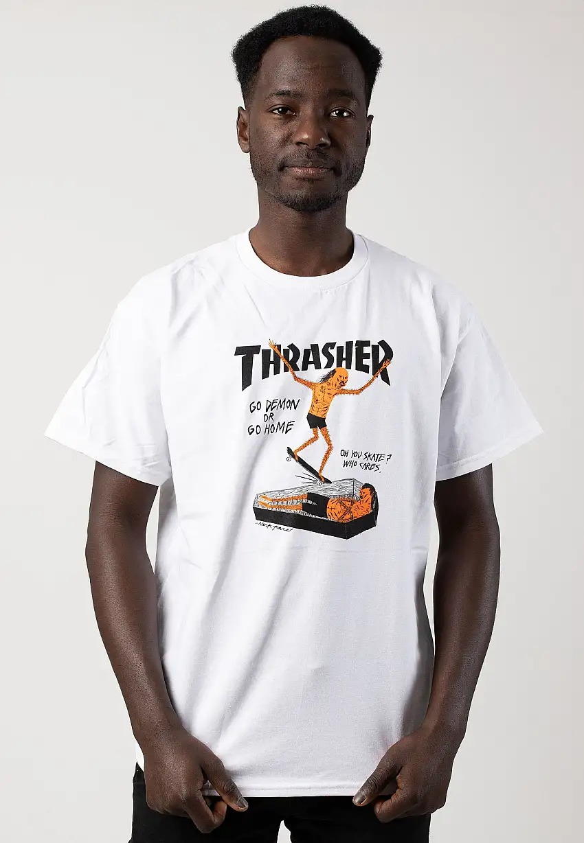 Thrasher - Coffin By Neckface White - T-Shirt