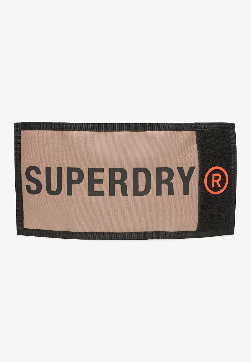 Superdry Portafoglio Tarp Tri-fold Sintetico Beige Donna