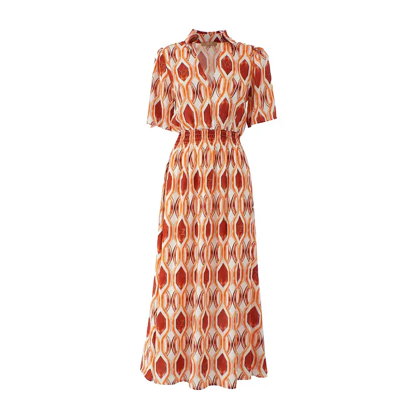 Abito Donna lungo con fantasia geometrica