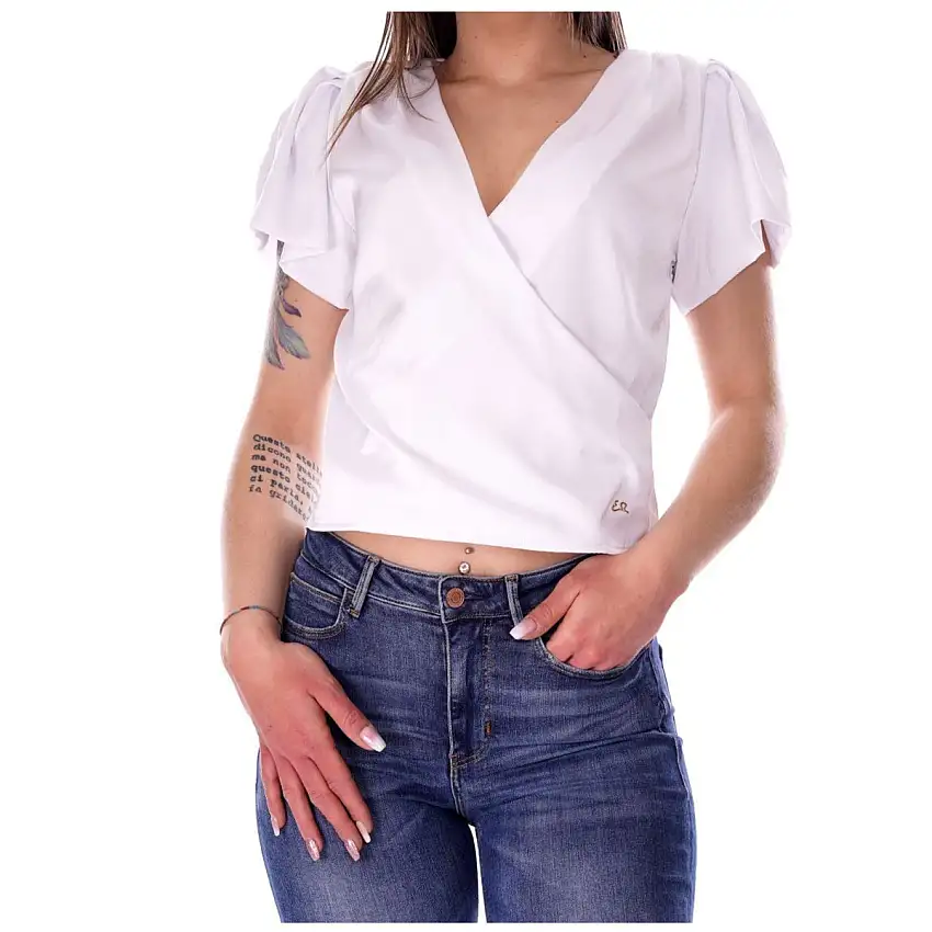 Blusa Donna incrociata in raso