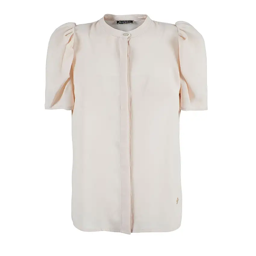 Camicia Donna con maniche corte a sbuffo