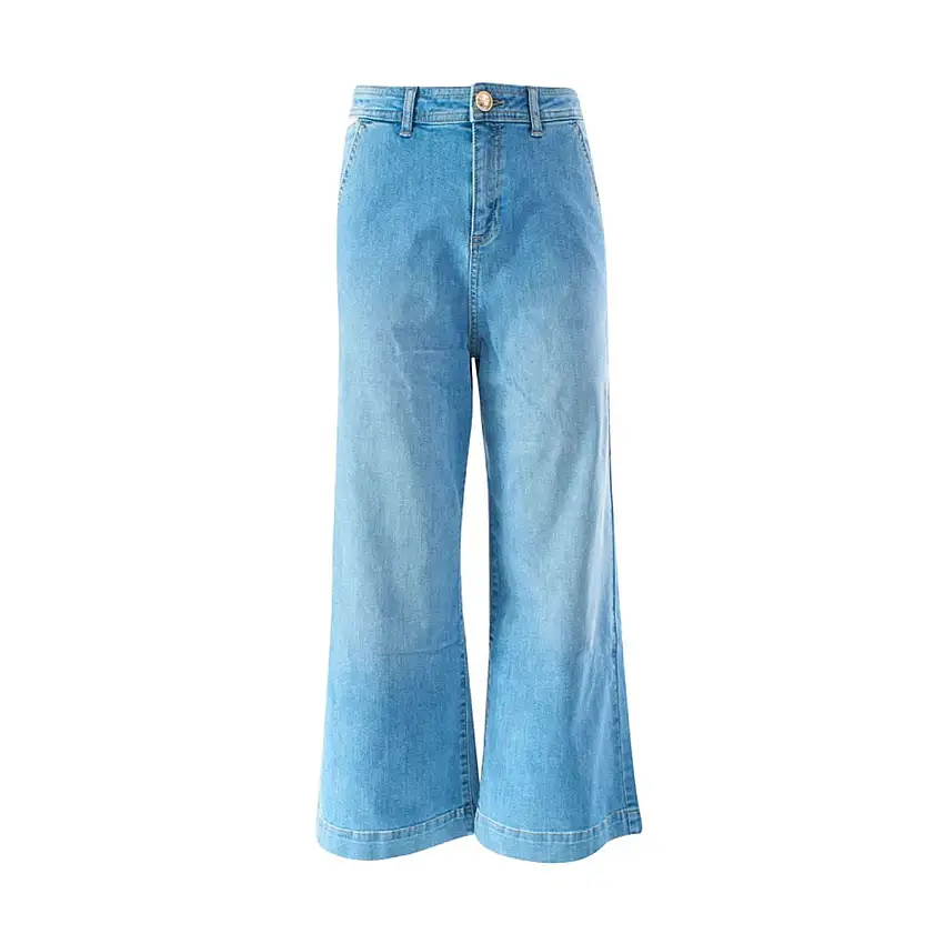 Jeans Donna a palazzo in cotone