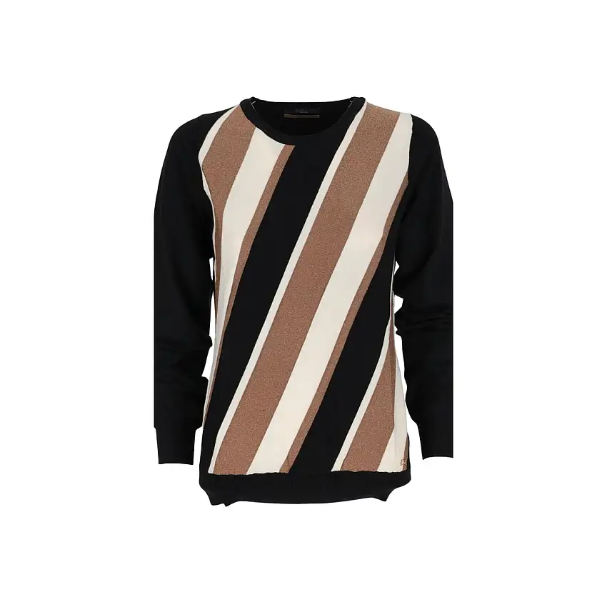 Pullover girocollo donna a maniche lunghe