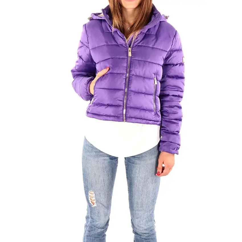 Piumino Donna cropped con cappuccio