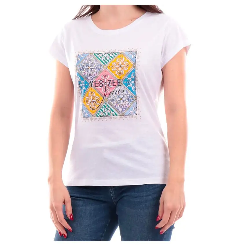 T-shirt Donna con stampa maiolica