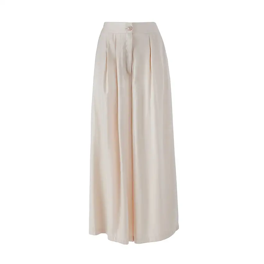 Pantalone Donna a palazzo effetto lucido