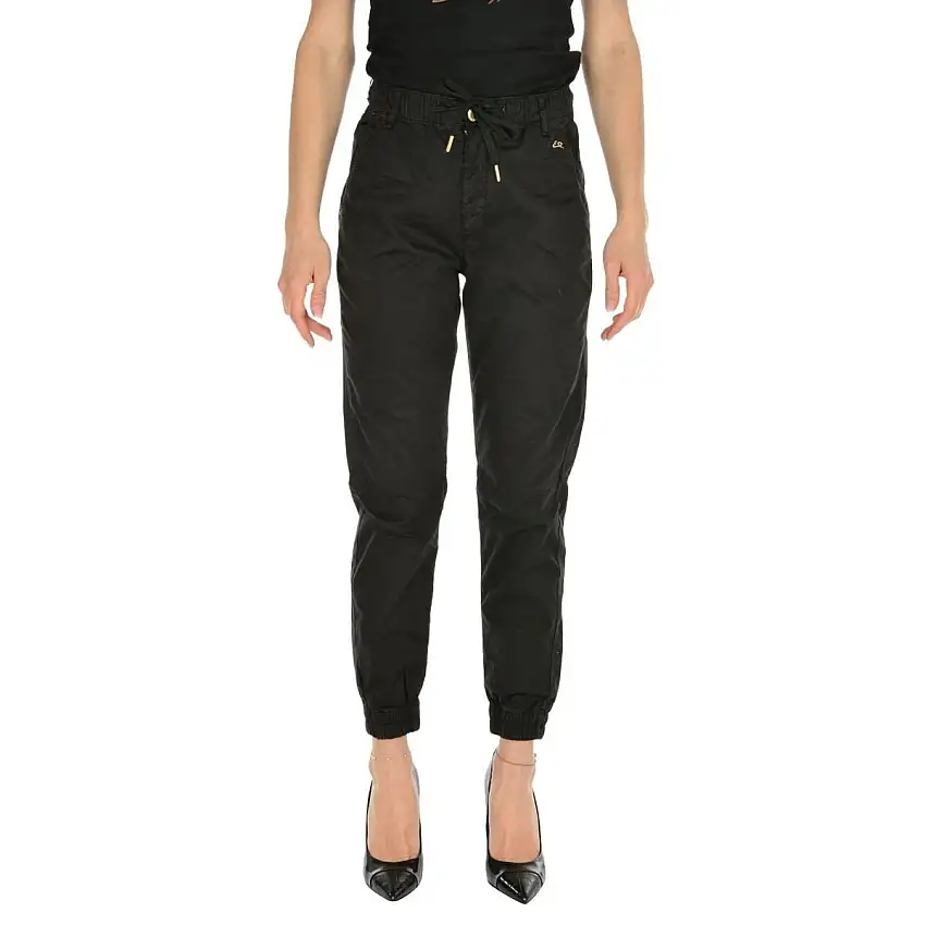 Pantalone Donna in cotone con elastico alle caviglie