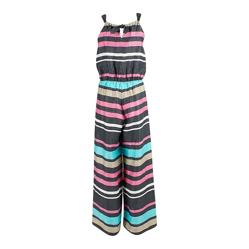 Tuta Donna a righe orizzontali multicolor